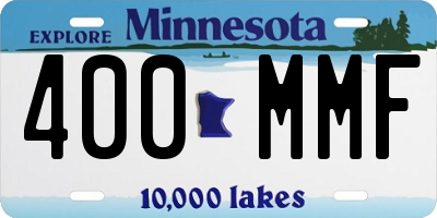 MN license plate 400MMF