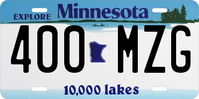 MN license plate 400MZG