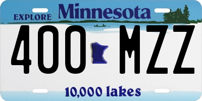 MN license plate 400MZZ