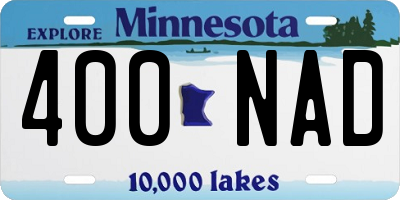 MN license plate 400NAD