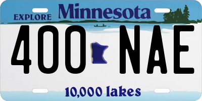 MN license plate 400NAE