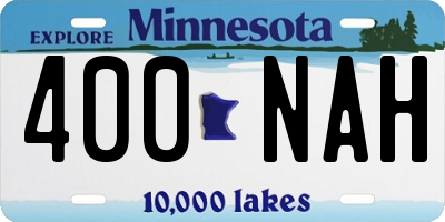 MN license plate 400NAH