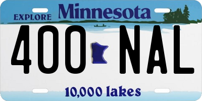MN license plate 400NAL