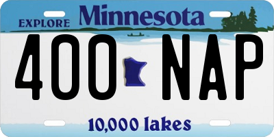 MN license plate 400NAP