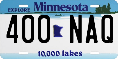 MN license plate 400NAQ