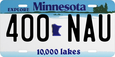 MN license plate 400NAU