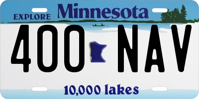 MN license plate 400NAV