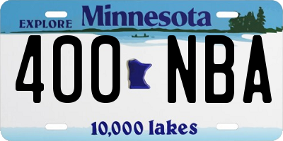 MN license plate 400NBA