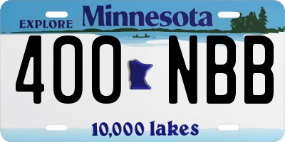 MN license plate 400NBB