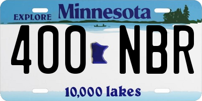 MN license plate 400NBR