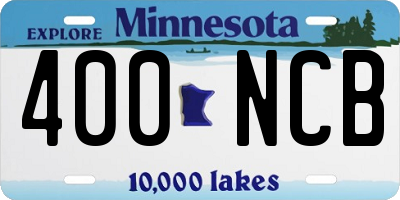 MN license plate 400NCB