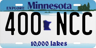 MN license plate 400NCC