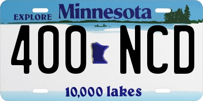 MN license plate 400NCD