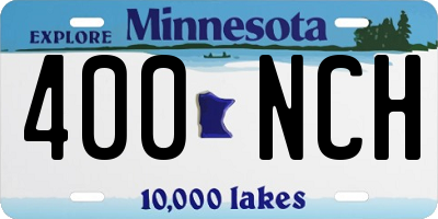 MN license plate 400NCH