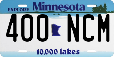 MN license plate 400NCM