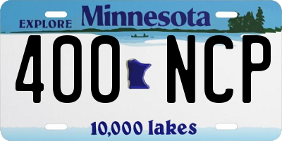 MN license plate 400NCP