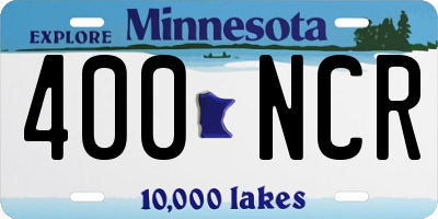 MN license plate 400NCR