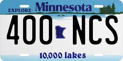 MN license plate 400NCS