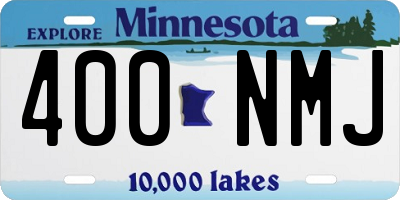 MN license plate 400NMJ