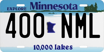MN license plate 400NML