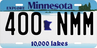 MN license plate 400NMM
