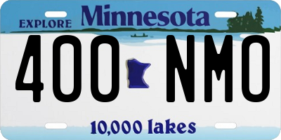 MN license plate 400NMO