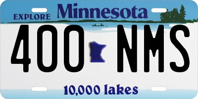 MN license plate 400NMS