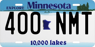 MN license plate 400NMT
