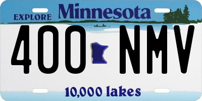 MN license plate 400NMV
