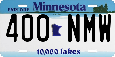 MN license plate 400NMW