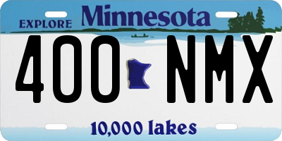 MN license plate 400NMX