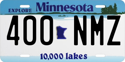 MN license plate 400NMZ
