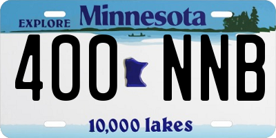 MN license plate 400NNB