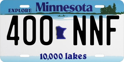 MN license plate 400NNF