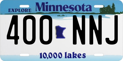 MN license plate 400NNJ