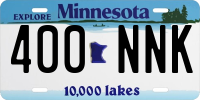MN license plate 400NNK