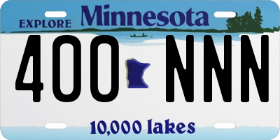 MN license plate 400NNN