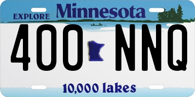 MN license plate 400NNQ
