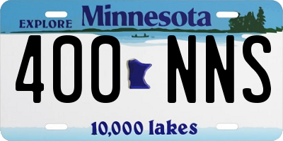 MN license plate 400NNS