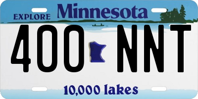 MN license plate 400NNT