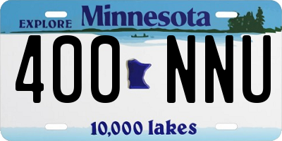 MN license plate 400NNU
