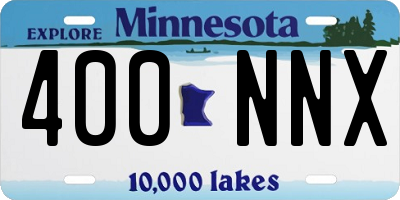 MN license plate 400NNX