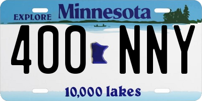 MN license plate 400NNY