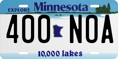 MN license plate 400NOA