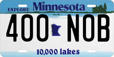 MN license plate 400NOB