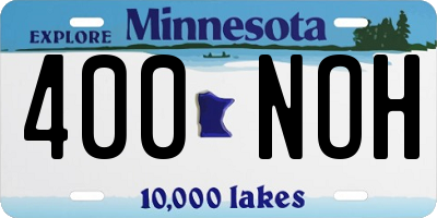MN license plate 400NOH