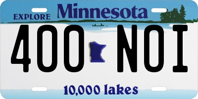 MN license plate 400NOI