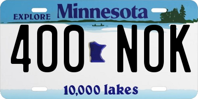 MN license plate 400NOK