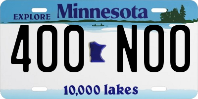 MN license plate 400NOO