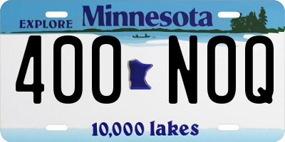 MN license plate 400NOQ